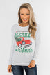 "Merry Little Christmas" Graphic Top- Heather Grey