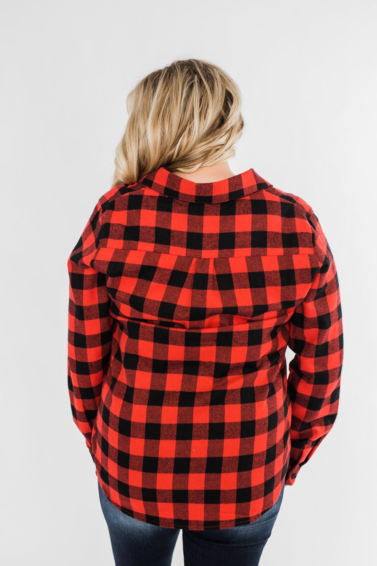 On An Adventure Plaid Top- Buffalo Plaid