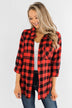 On An Adventure Plaid Top- Buffalo Plaid