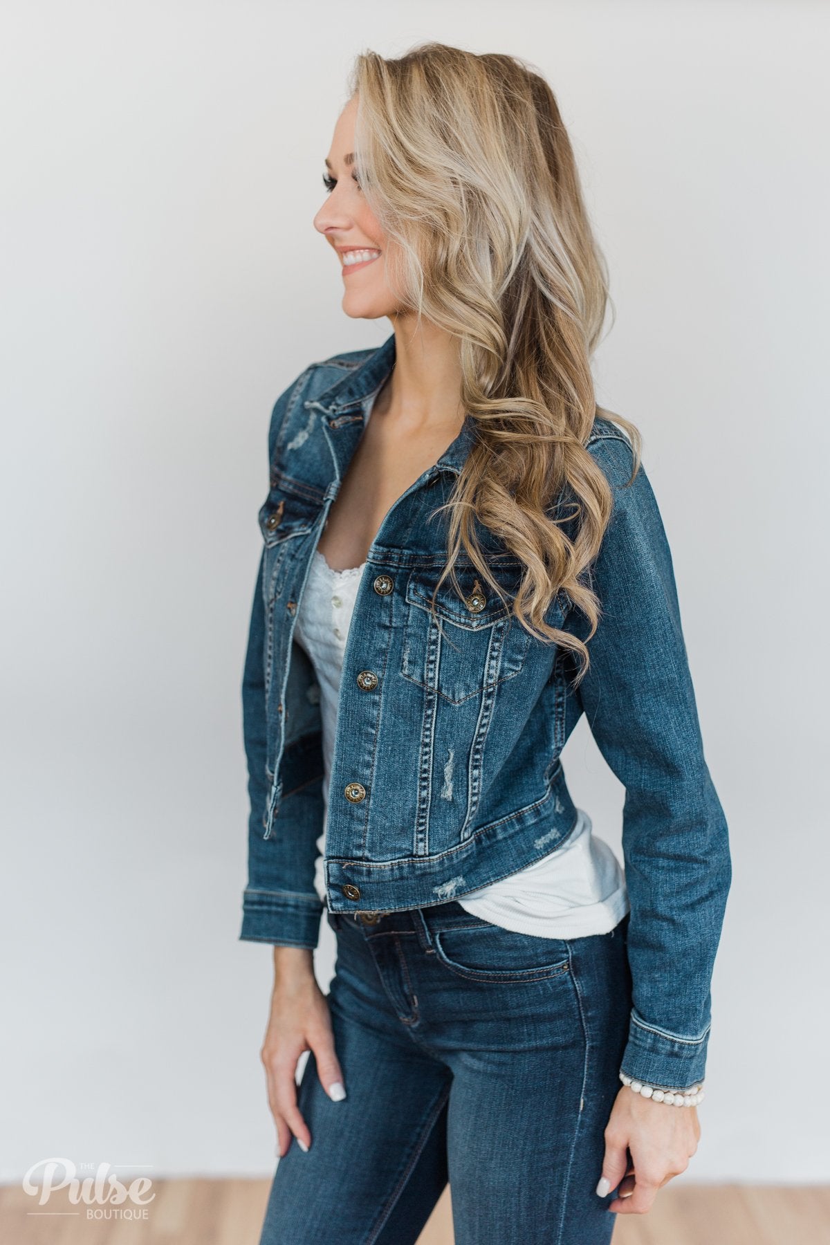 Womens destroyed jean clearance jacket