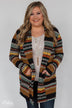 Unforgettable Printed Cardigan- Mustard