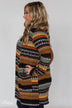 Unforgettable Printed Cardigan- Mustard