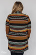 Unforgettable Printed Cardigan- Mustard