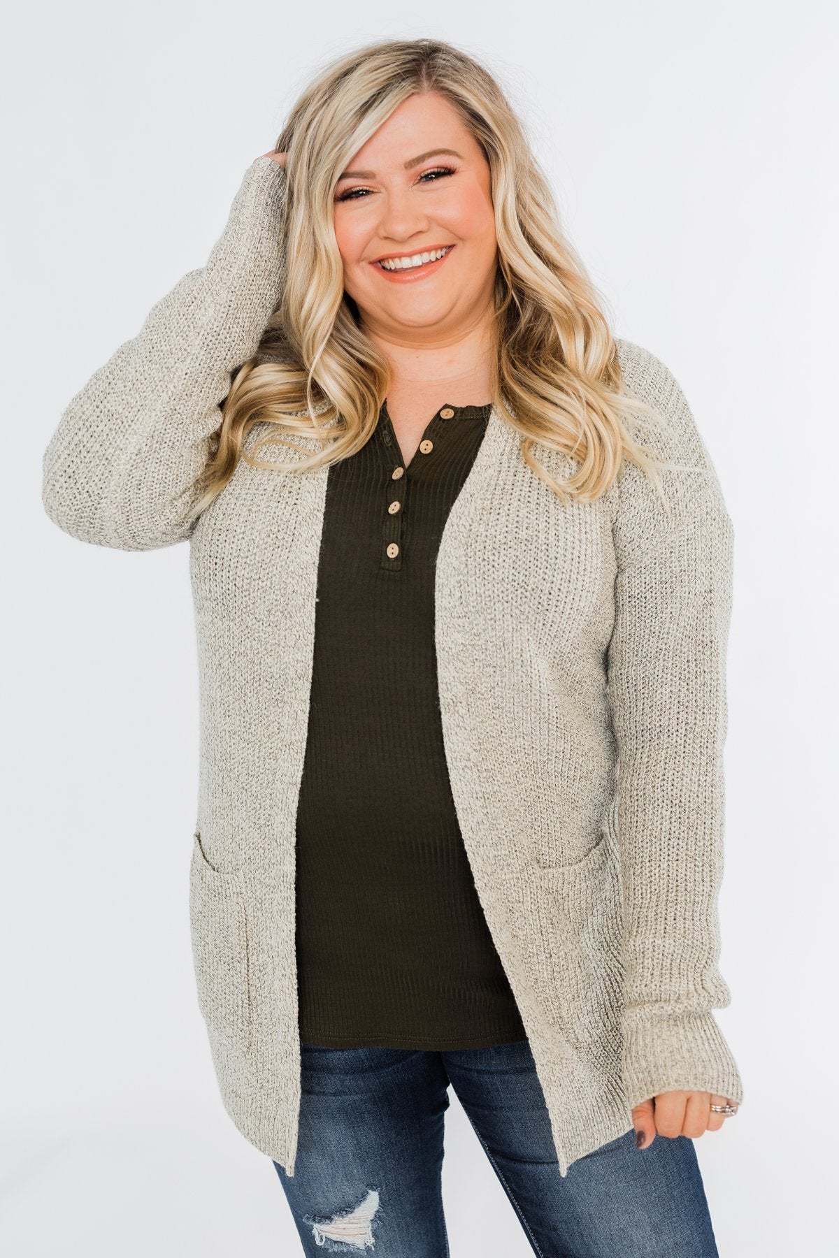 Making Memories Knit Cardigan- Oatmeal