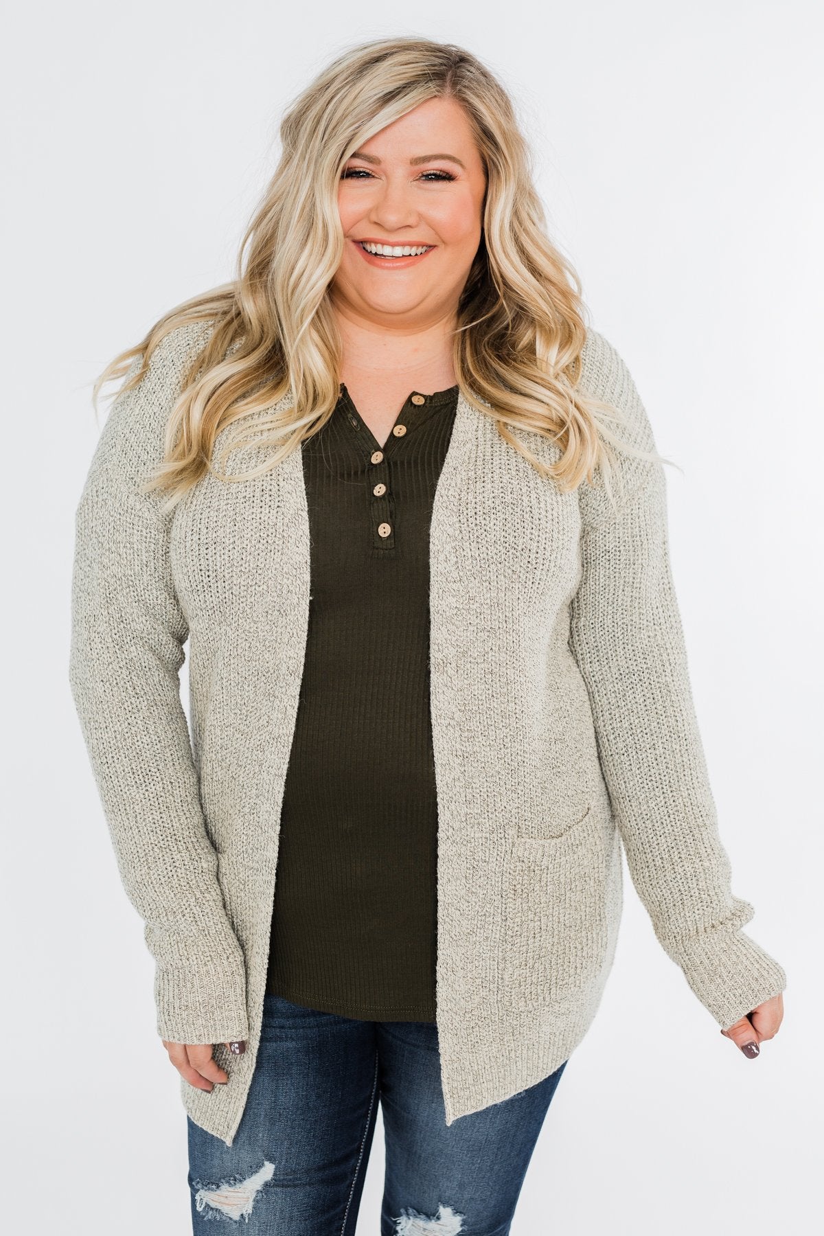 Making Memories Knit Cardigan- Oatmeal