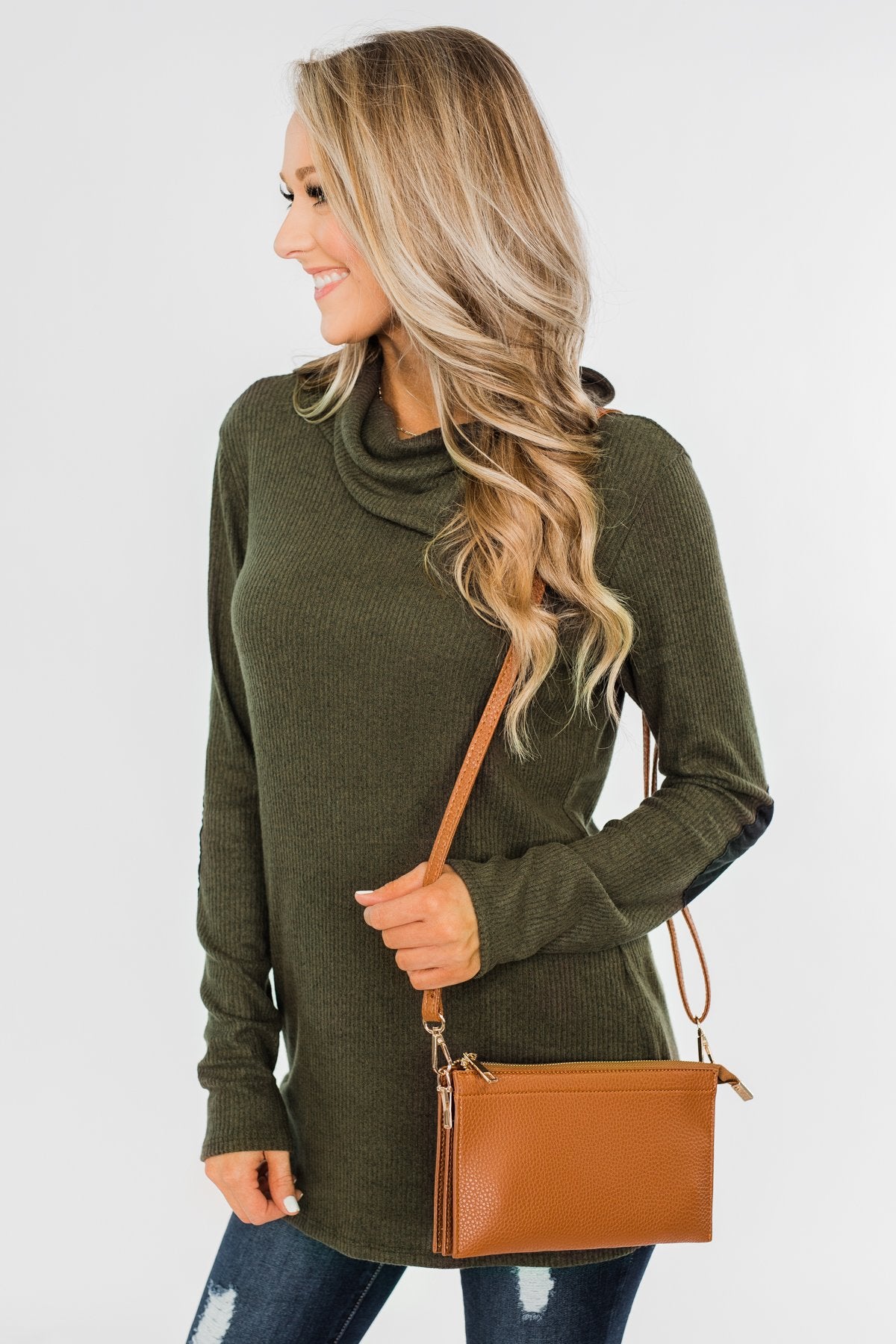 Suitable For You Clutch- Dark Camel