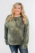 Light Up Your Life Tie Dye Top- Olive
