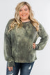 Light Up Your Life Tie Dye Top- Olive