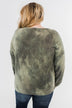 Light Up Your Life Tie Dye Top- Olive