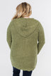 Cozy For The Season Hooded Cardigan- Olive