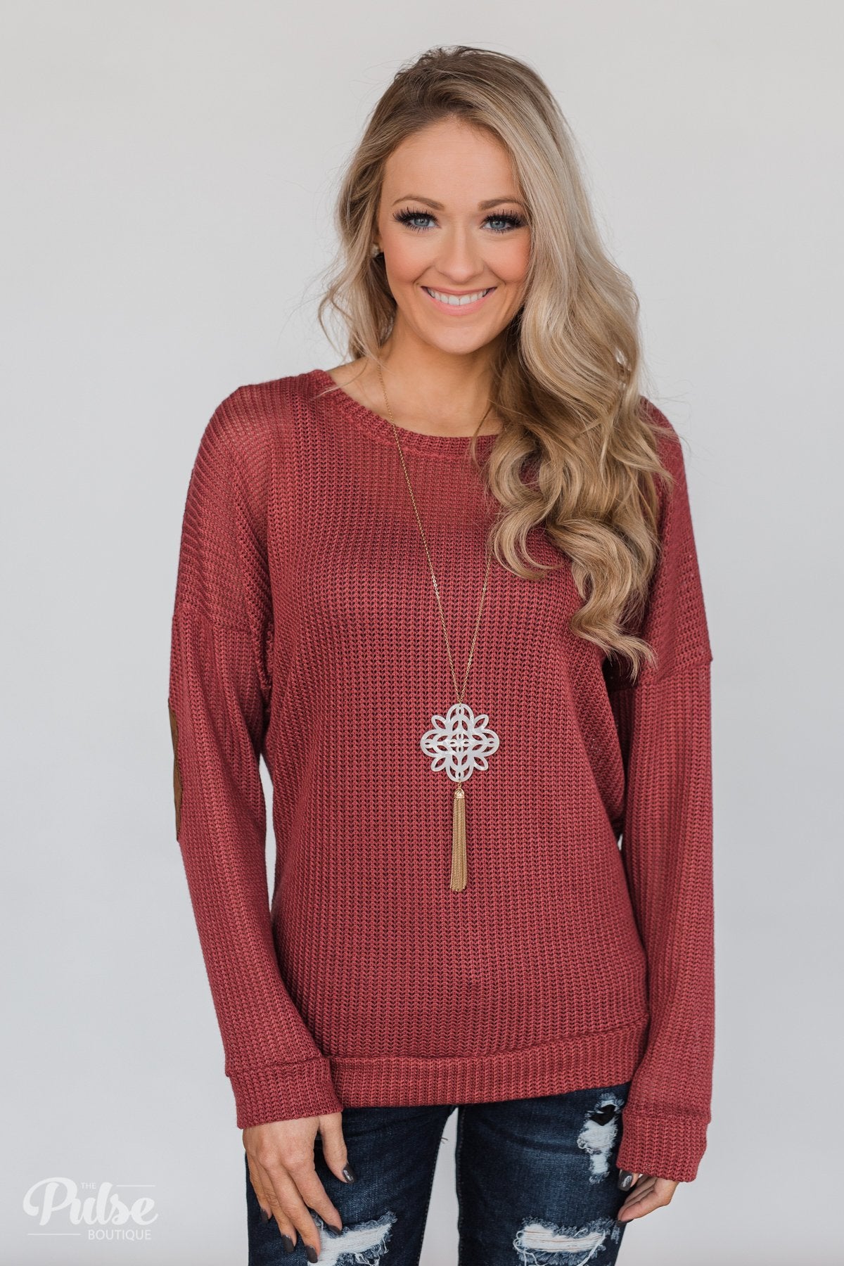 Elbow Patch Sweater – Simply Serene Boutique