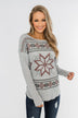 Winter Wonderland Thermal Top- Grey