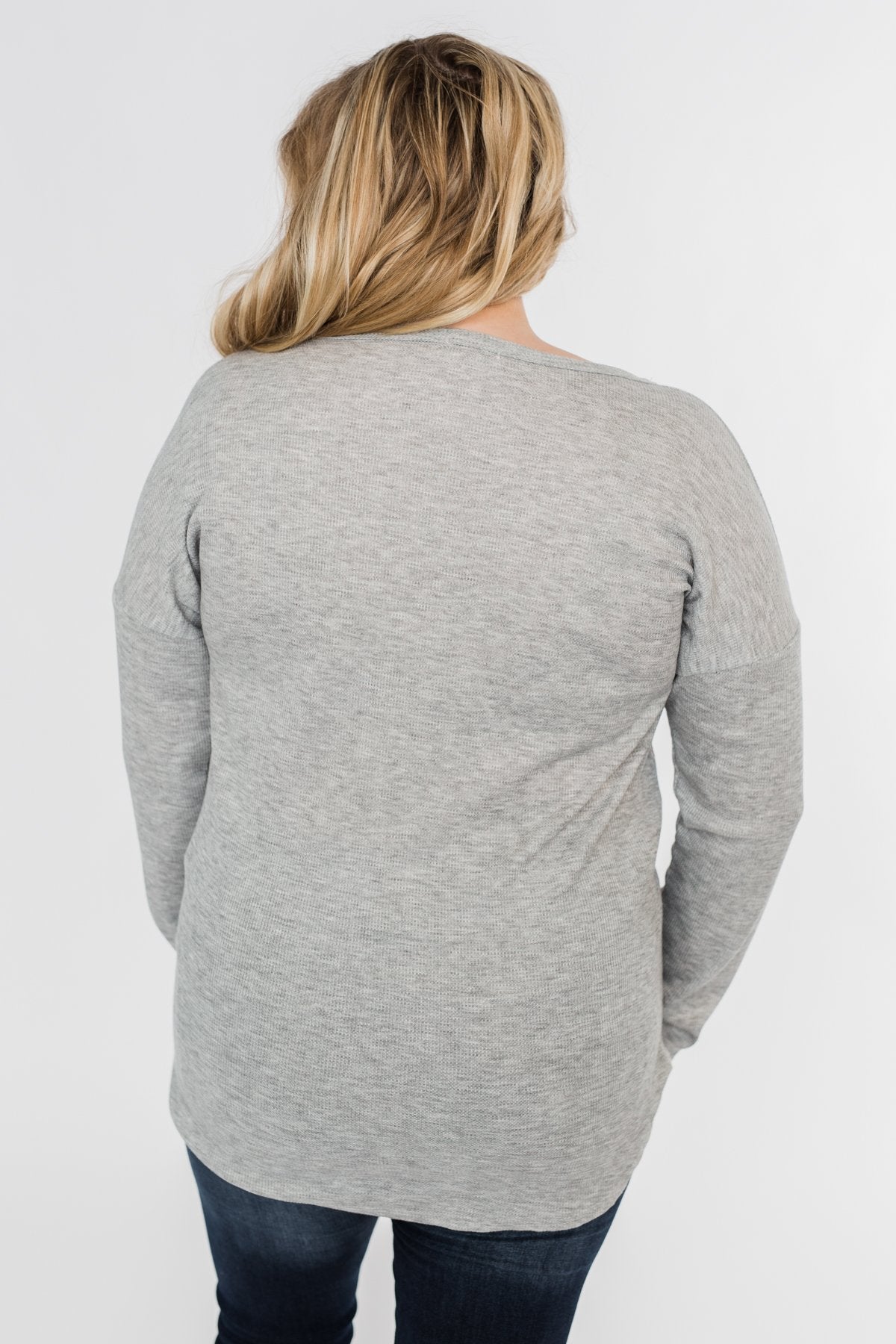 Winter Wonderland Thermal Top- Grey