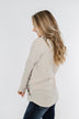 Dashing Through The Snow Thermal Top- Beige