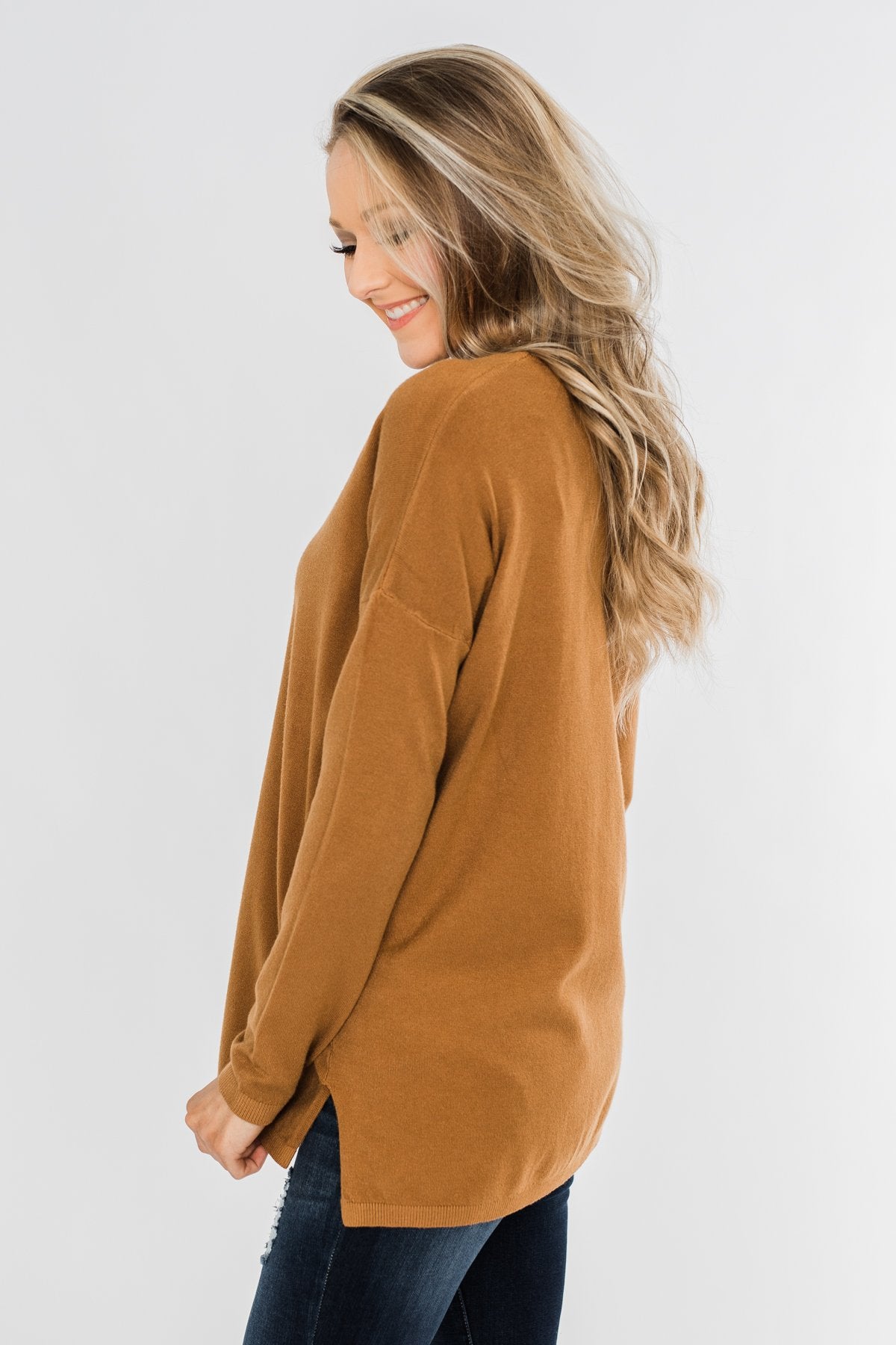 Truly Yours Sweater- Dark Camel