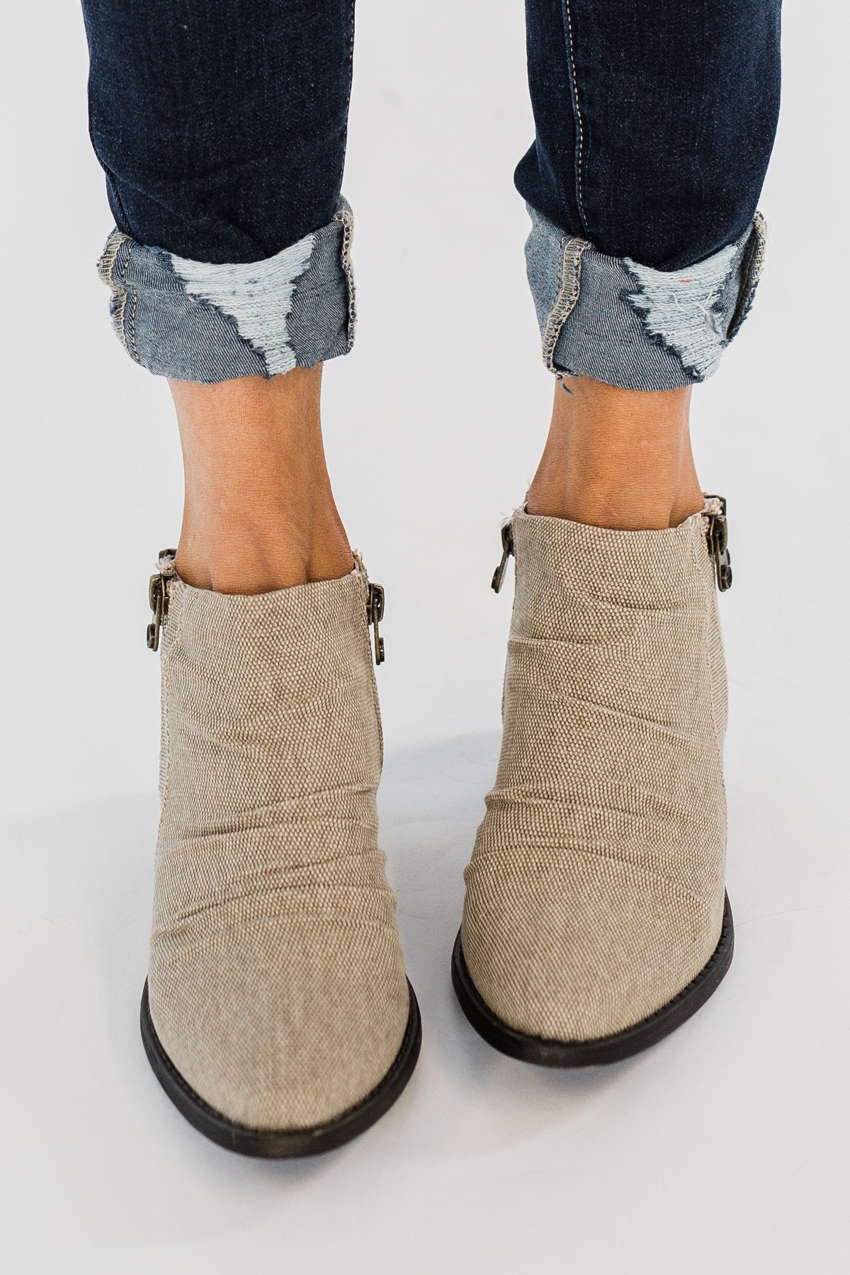 Blowfish Wander Booties- Light Taupe