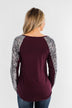 Caught My Eye Sequin Top- Plum