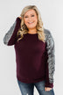 Caught My Eye Sequin Top- Plum