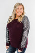 Caught My Eye Sequin Top- Plum