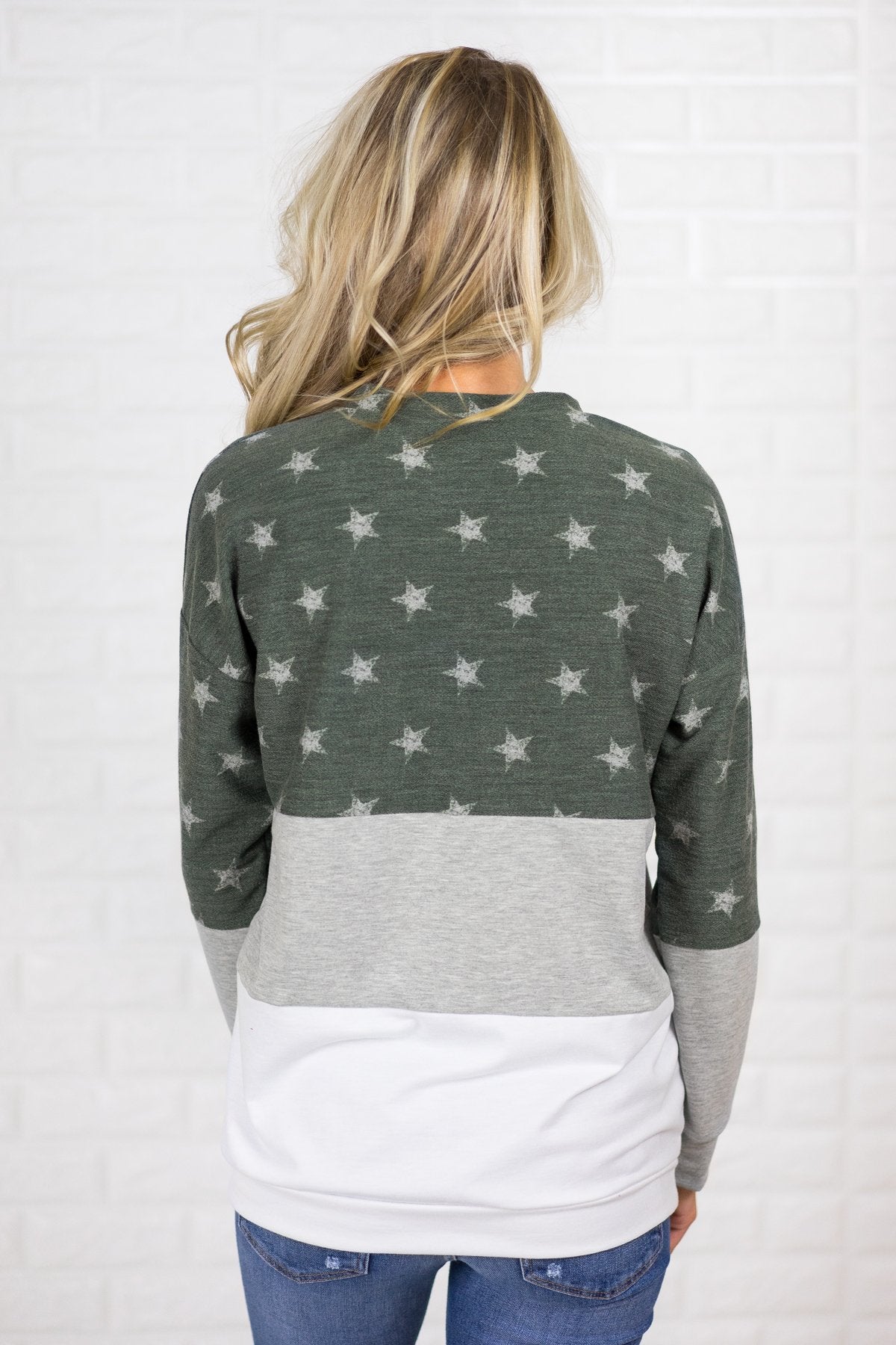 Be a Star Sweater - Grunge Green