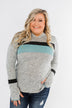 Only A Matter Of Time Hoodie- Heather Grey & Mint Blue