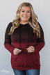 Burgundy Ombré Hoodie