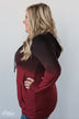 Burgundy Ombré Hoodie