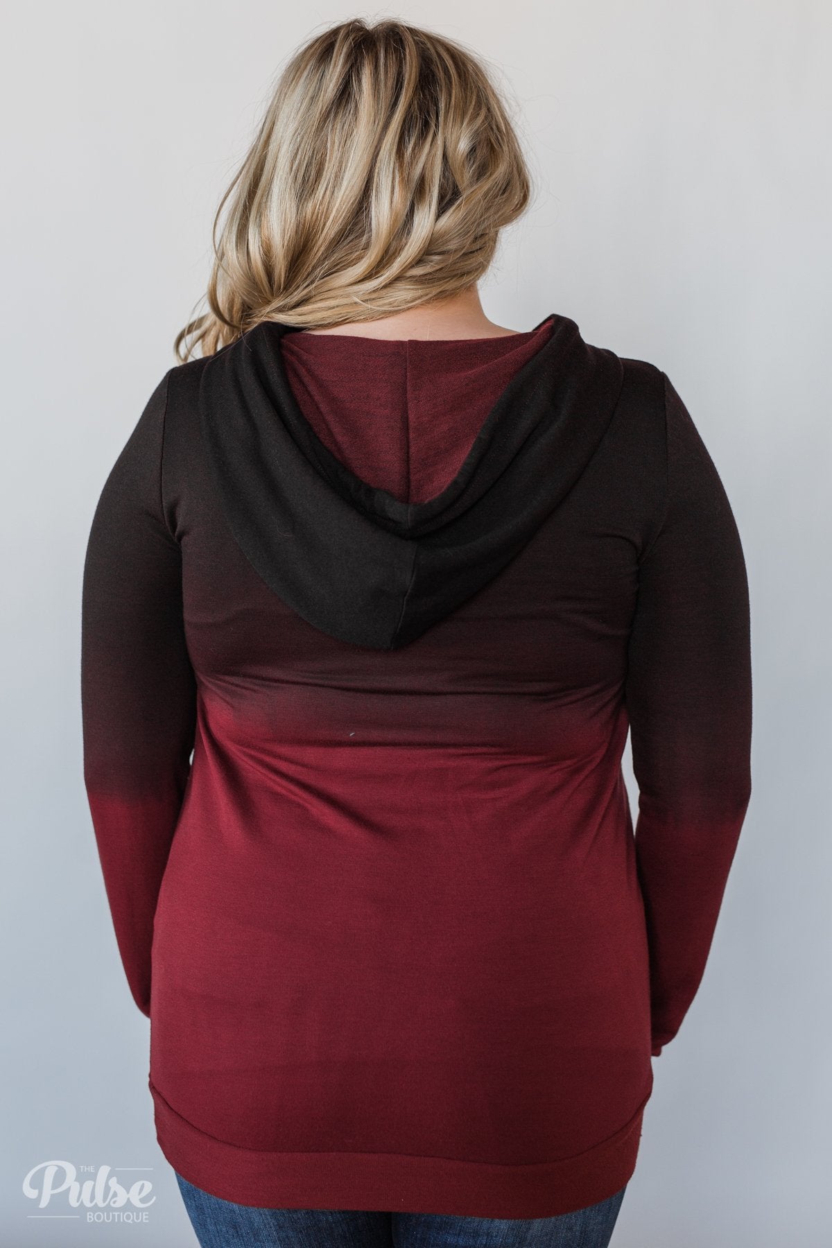 Burgundy Ombré Hoodie