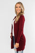 Lots of Love Knit Cardigan- Burgundy