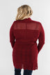 Lots of Love Knit Cardigan- Burgundy