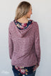 Most of All Floral Hoodie- Heather Plum