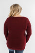 Show Stopper Black Lace Top- Burgundy
