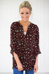 Dangerous Games Leopard Top ~ Maroon