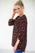 Dangerous Games Leopard Top ~ Maroon
