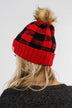 Knit Pom Beanie- Buffalo Plaid