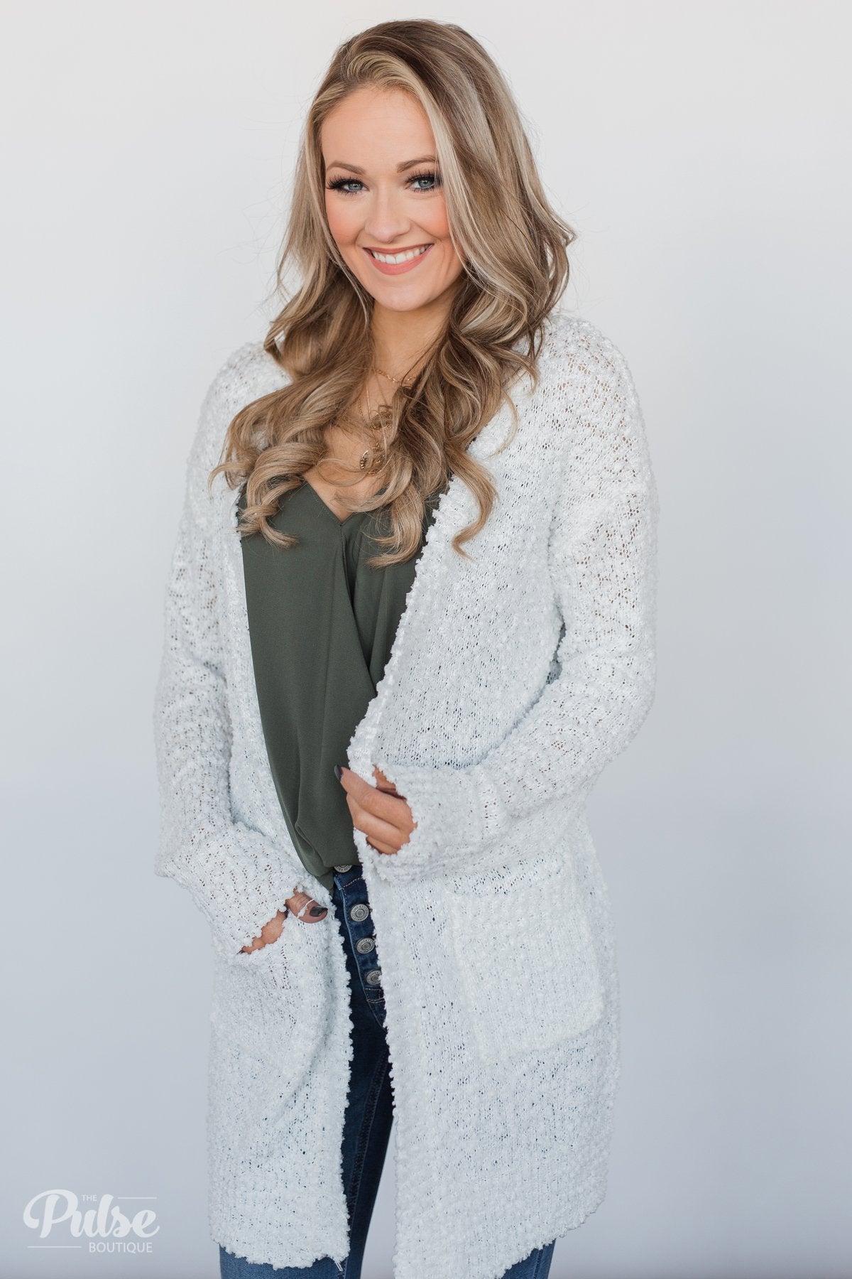 Popcorn Cardigan Ivory