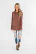 Moments Like This Knit Button Top- Dark Mauve