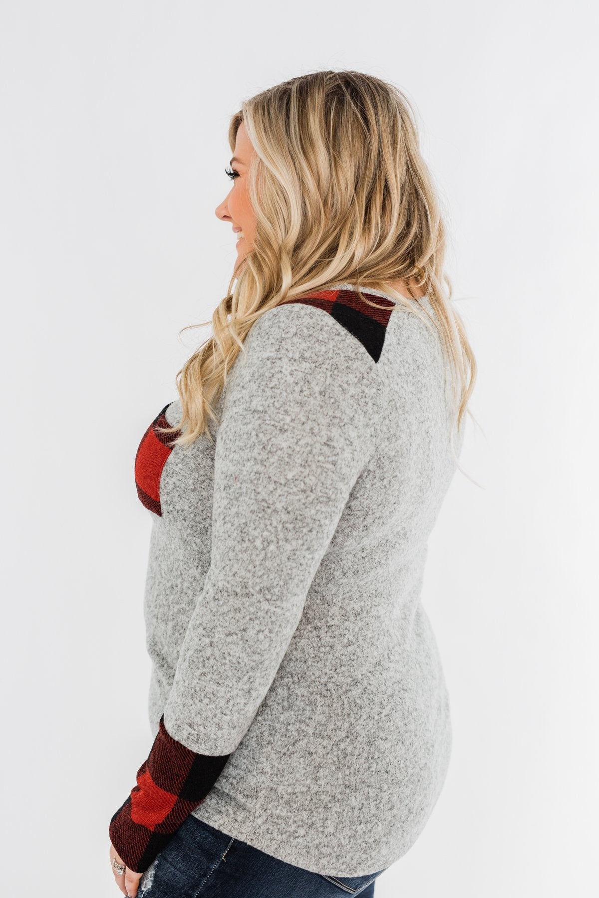 Matters To Me Pocket Top- Heather Grey