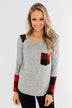 Matters To Me Pocket Top- Heather Grey