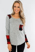 Matters To Me Pocket Top- Heather Grey