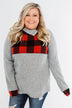 Forever Together Pullover- Buffalo Plaid & Heather Grey