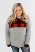 Forever Together Pullover- Buffalo Plaid & Heather Grey