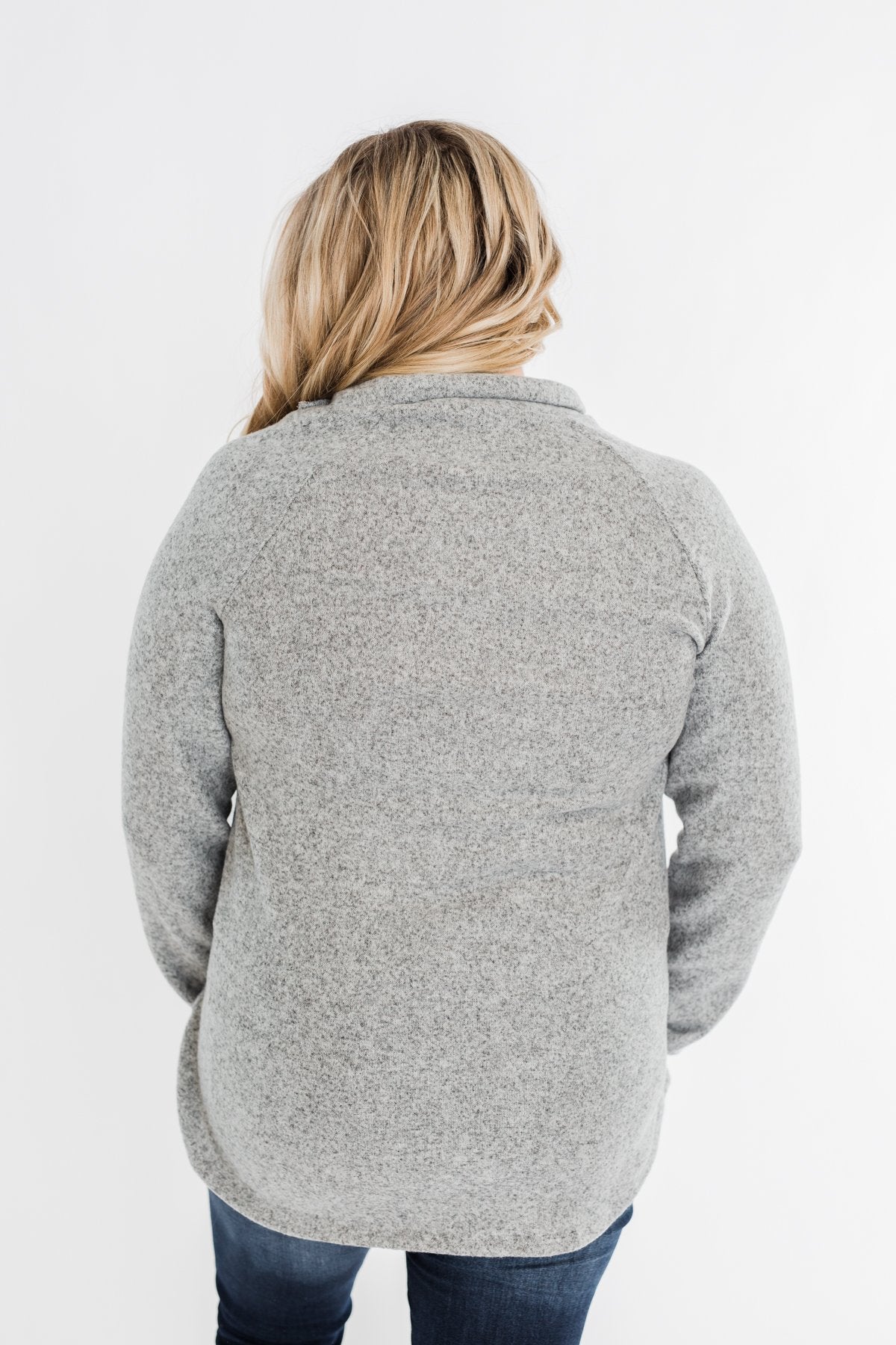 Forever Together Pullover- Buffalo Plaid & Heather Grey