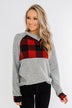 Forever Together Pullover- Buffalo Plaid & Heather Grey