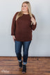 Lead the Way Pullover Sweater- Rust