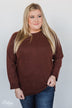 Lead the Way Pullover Sweater- Rust