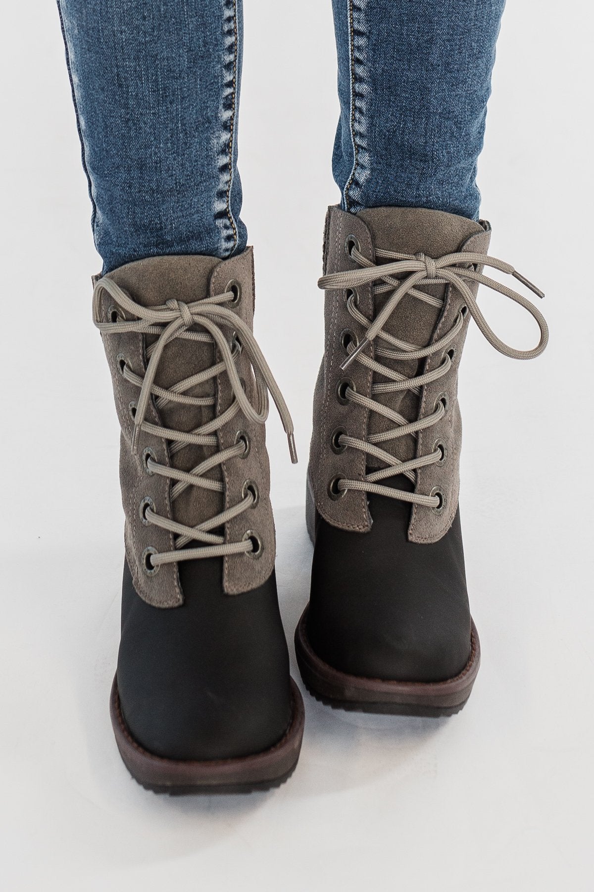 Blowfish Cabrillo Lace Up Boots- Black & Smoke