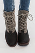 Blowfish Cabrillo Lace Up Boots- Black & Smoke