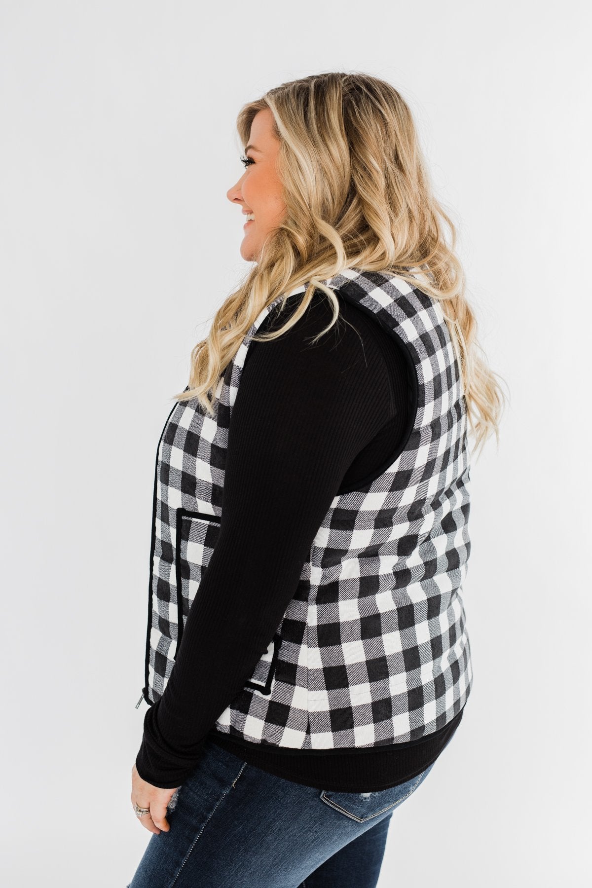 Keep It Cool Vest- White Buffalo Plaid