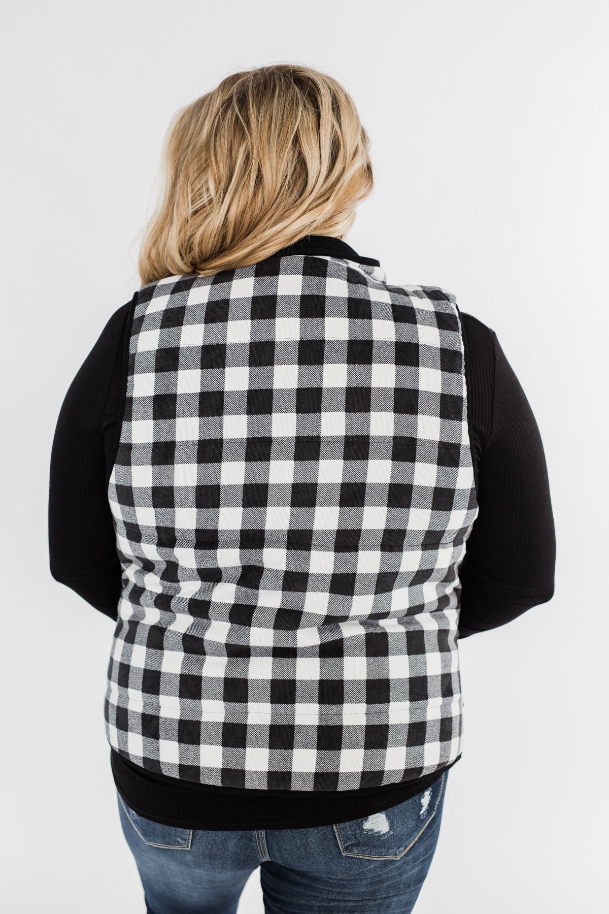 Keep It Cool Vest- White Buffalo Plaid